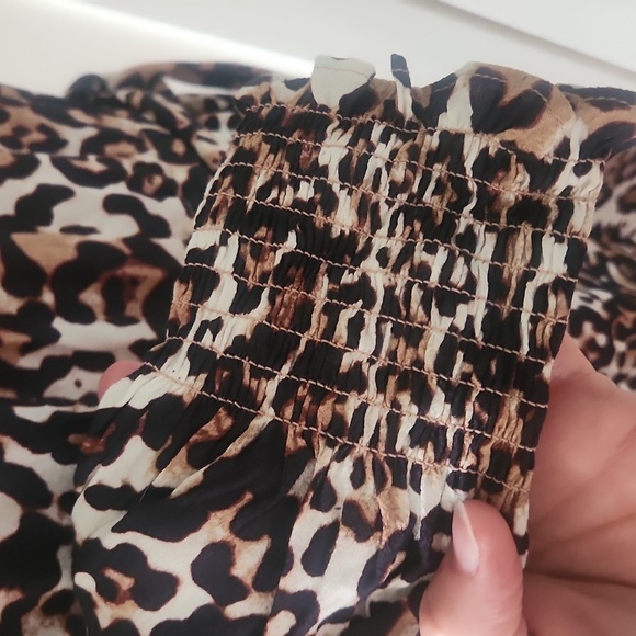 Talbots Cheetah Print Long Sleeve Dress Size 8 - Picture 5 of 7